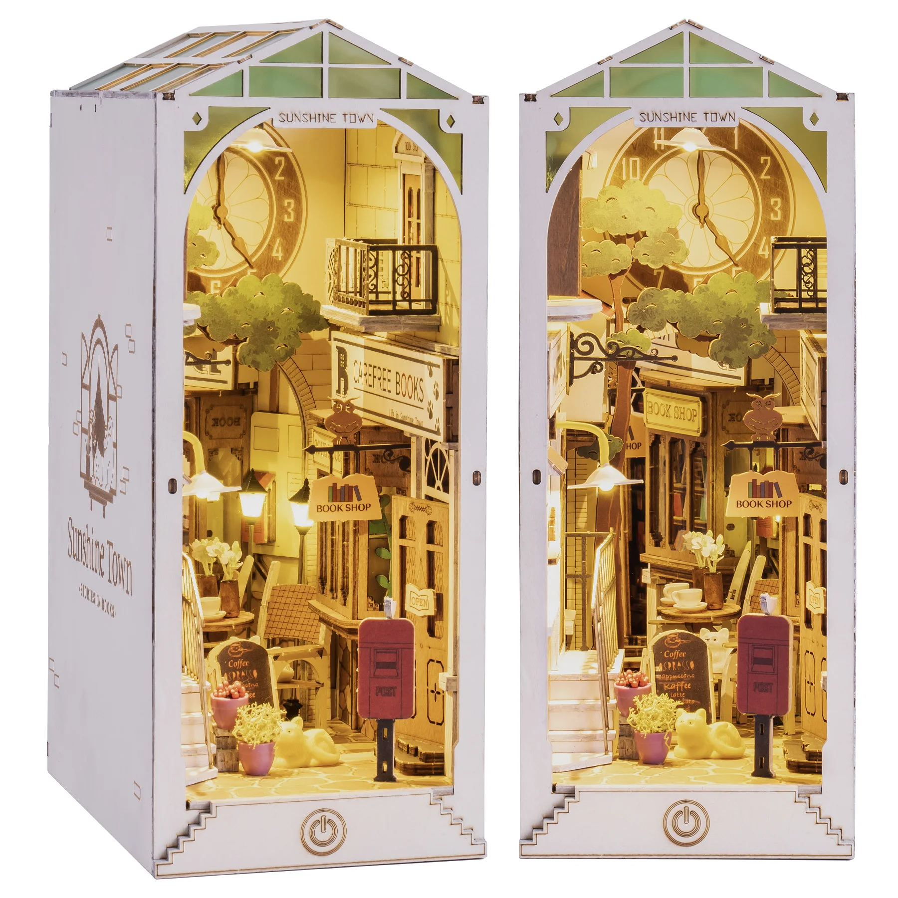 

Набор для сборки 3D-модели книжной полки Rolife DIY Book Nook Kit Sunshine Town: 3D-пазл для декора книжной полки, подарок для любителей книг и взрослых