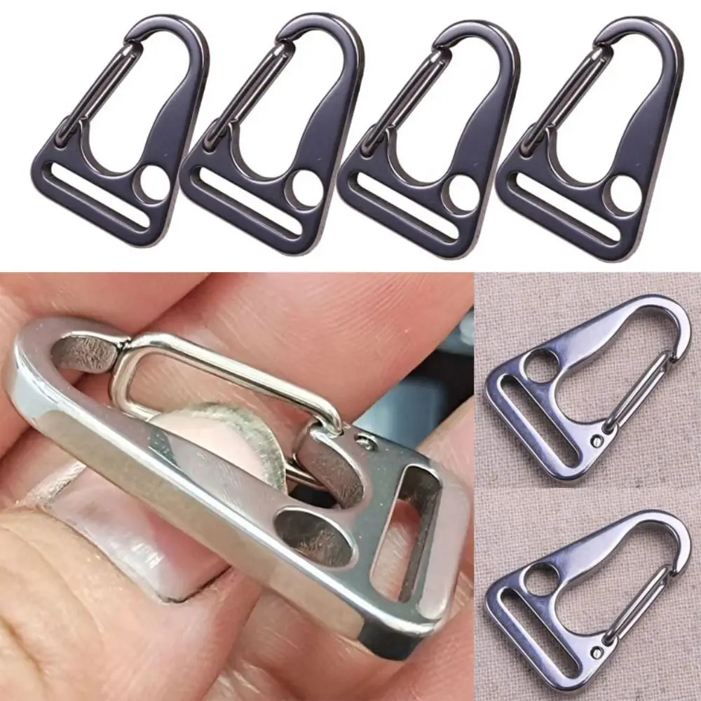 Neuer Edelstahl-Adlerschnabel-Ersatzkarabinerhaken Schwarz/Silber 20/25/35mm Gürtelkarabiner Outdoor-Werkzeug