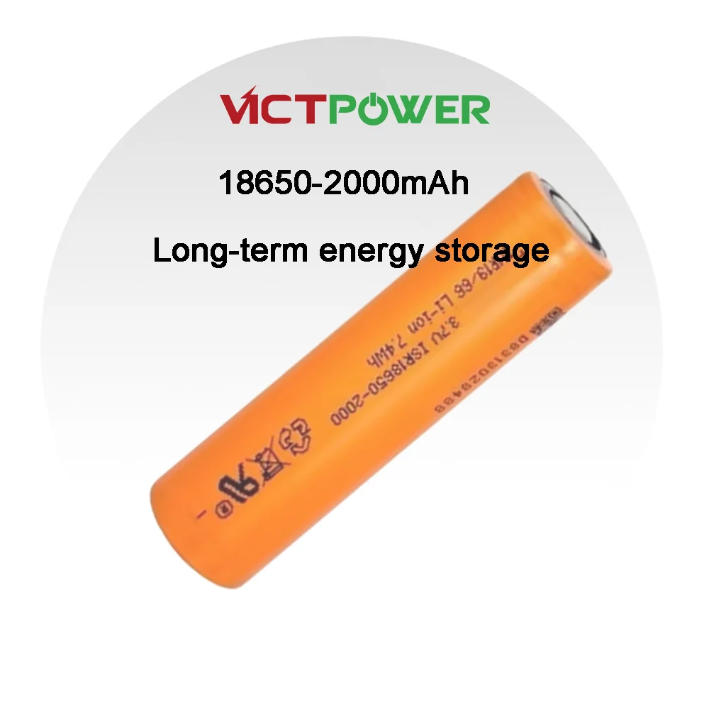 500pcs Victpower 18650 3.7V 2000mAh 10C  High Magnification Rechargeable Lithium Battery Pack Cylindrical Ion Batteries for Toys