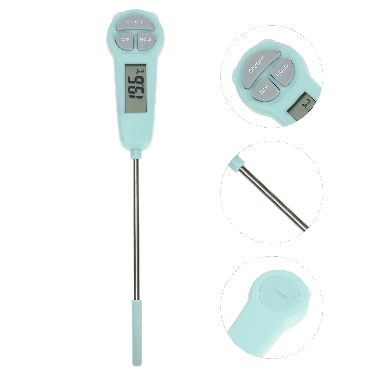 Termómetro digital líquido Freidora Suministros de cocina Sartén Verde Abs Grill Aire para bebés