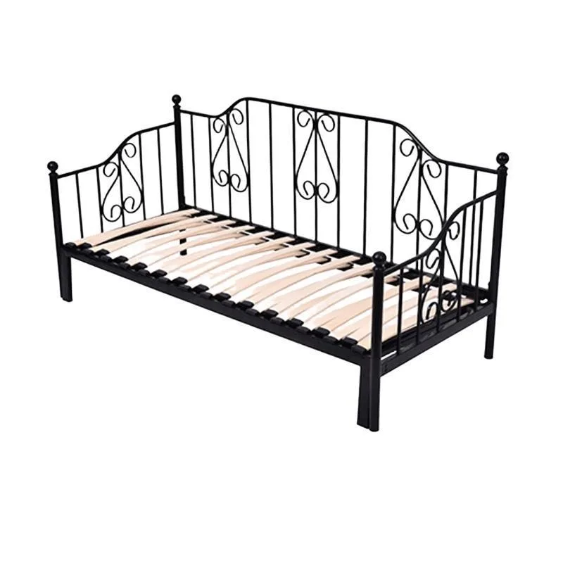 Wholesale European wrought iron sofa folding dual-purpose economical push-pull iron  simple single sofa small
