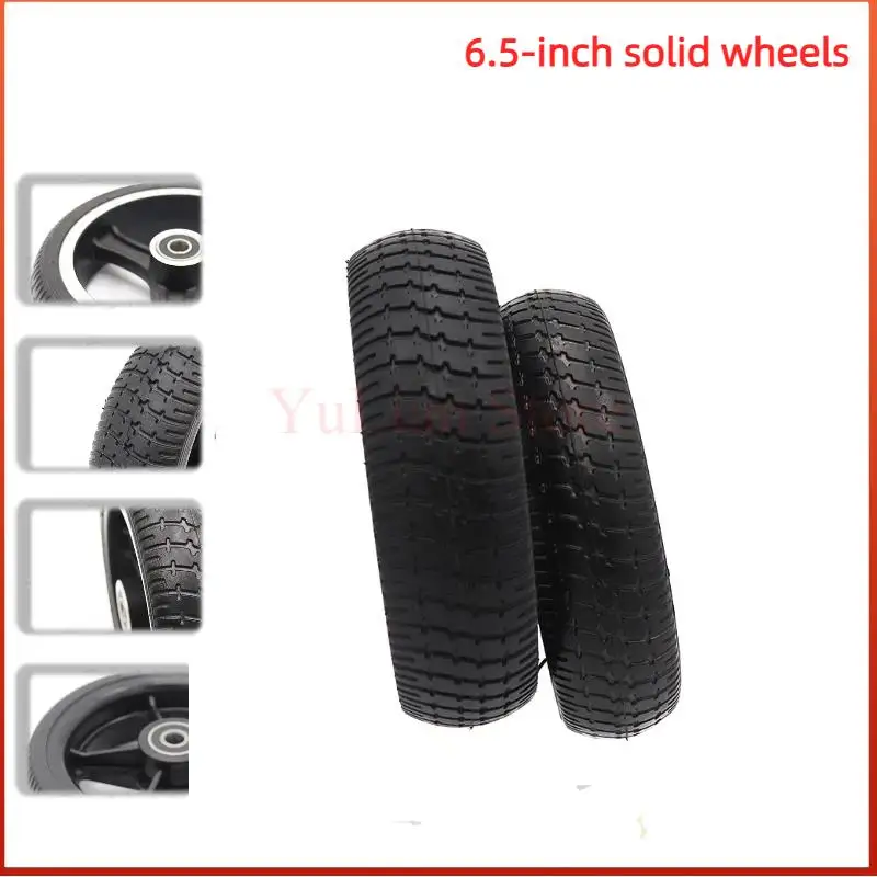 

6.5 Inch Aluminum Alloy Wheel Solid Tire Rear Wheel Hub Spare Part for 5.5-6.5 Inch Electric Scooter Repair Part