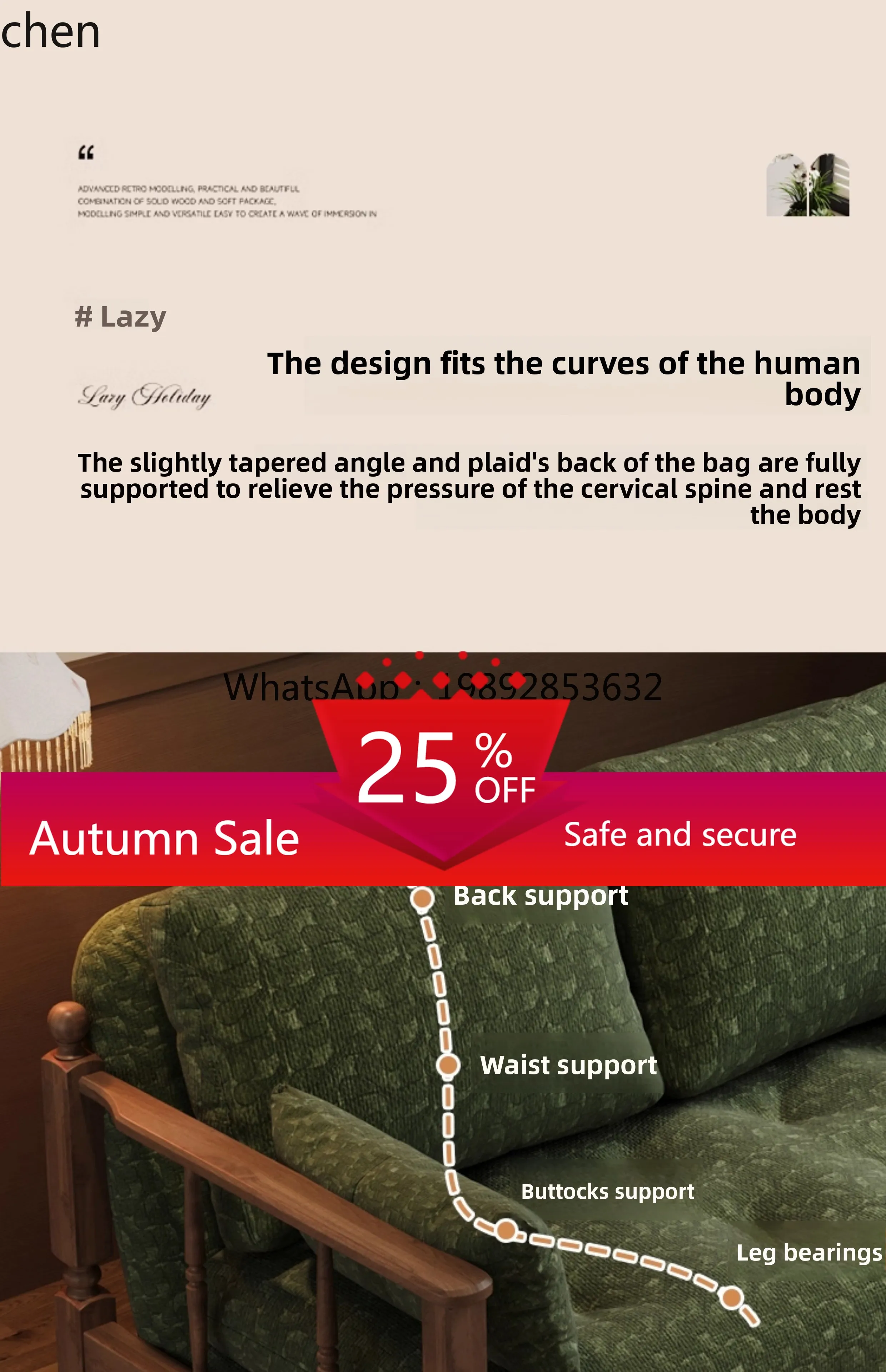 

HXL retro solid wood sofa bed folding dual-purpose living room multi-function living room decoration