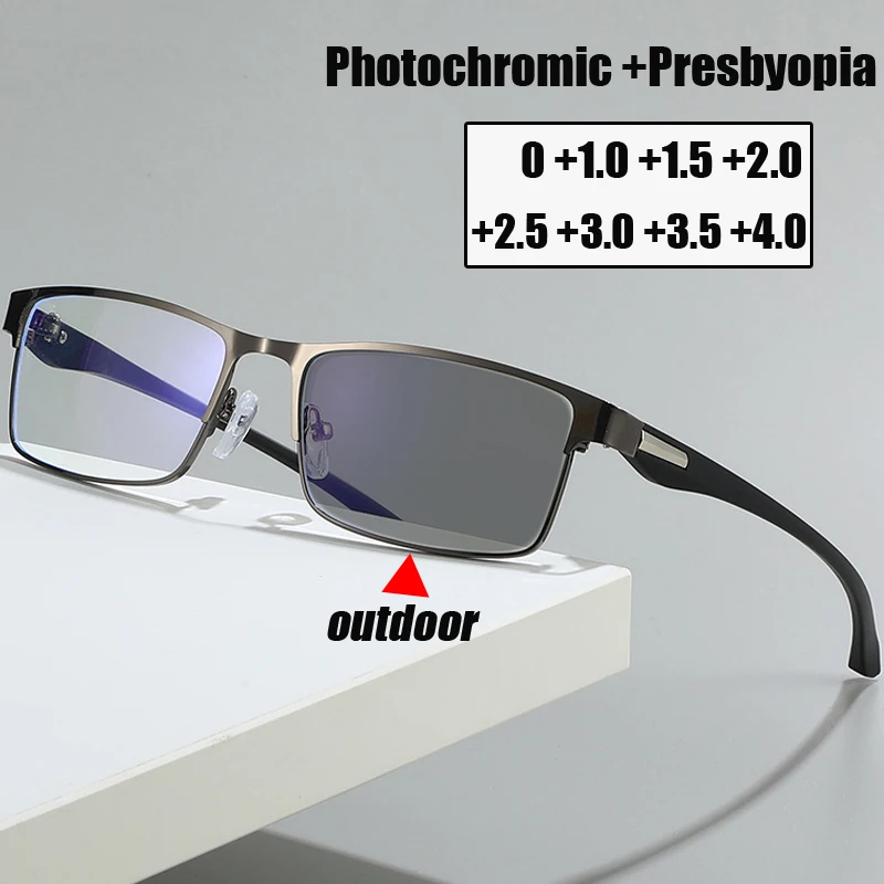 

Fashion Trend Men Women Half Frame Reading Eyewear Finished Optical Spectacle Sun Glasses Diopter 0 To +4.0 Far Sight Eyeglasses