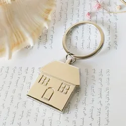 Hot Personality Cartoon House key chain new fashion Women Bag Charm Keychains Men metal car key ring Best Couple gift Jewelry