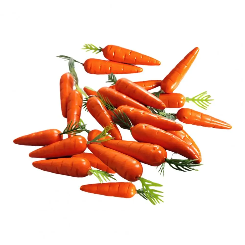 Fake Foam Carrots Supermarket Stall Decoration Foam Carrot Models Mini Artificial Carrots for Diy Crafts Easter Party