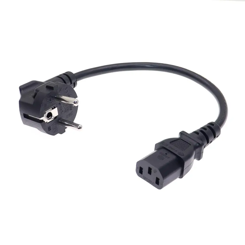 

Cee7/7 To Iec C13 Power Cords, 10a/16a, 250v, H05vv-f 0.75mm Cable ,short Schuko To C13 Power Cord,1ft/30cm