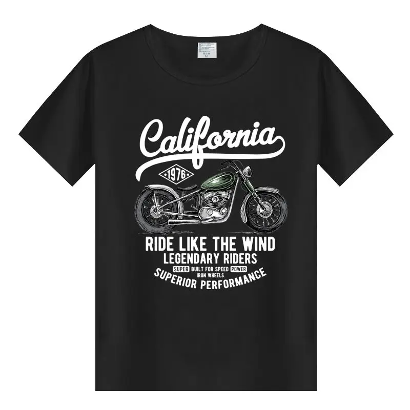

Vintage Locomotive Tough Guy Tooling Ami Kaji Style Motorcycle Print Men's Women's Summer Clothing Men's Women's Clothing