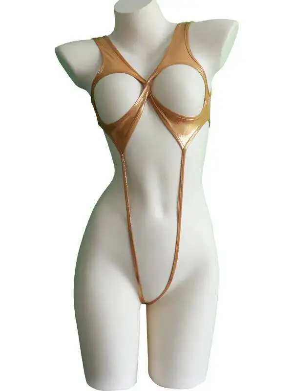 Vestito sexy Puro desiderio Lamina d'oro lucido Club Donna Pagliaccetti Abbigliamento High-End Uniforme Tuta Tute Moda Top sexy AB07