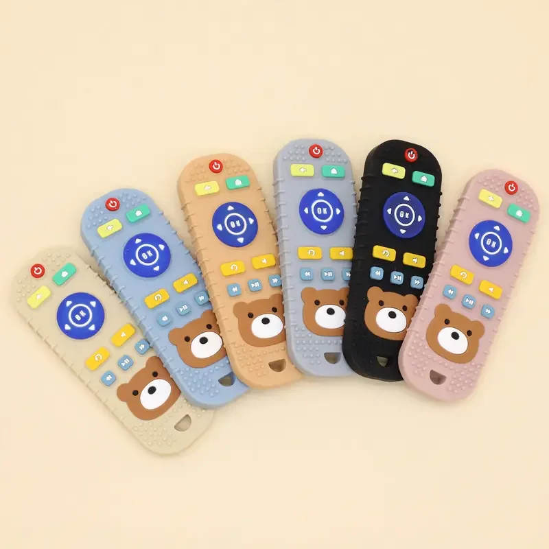1PCSilicone Baby Teething Toys, TV Remote Teethers for 6+ Months Infant, Fire Remote Shape Toddlers Silicone Teethers for B image 3