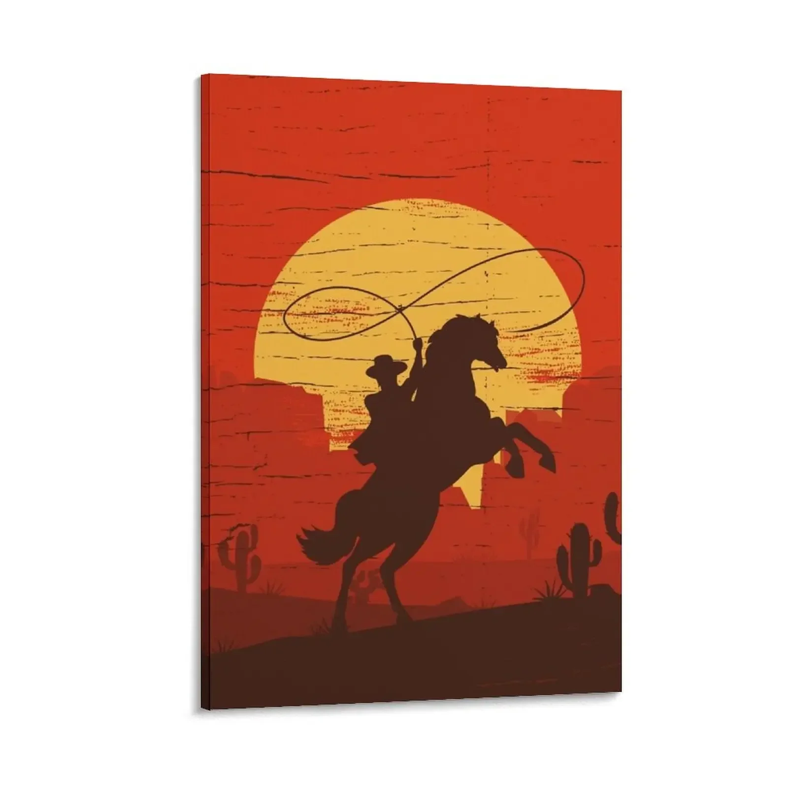 

Cowboys of the Wild West - Riding Solo Canvas Painting home decor fashion wall paintings bedrooms decorations Decorative picture