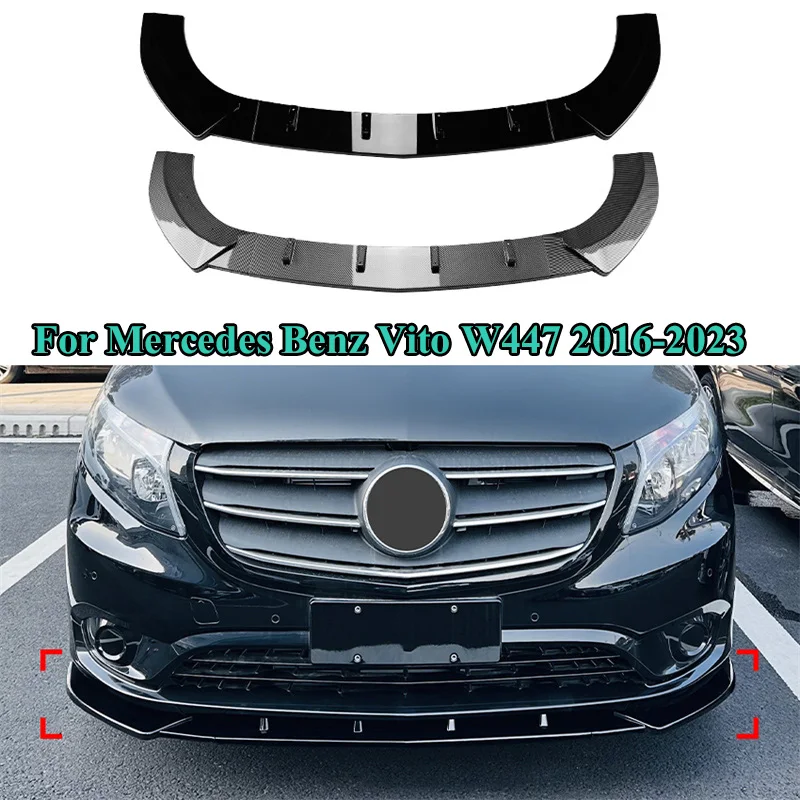 

For Mercedes Benz Vito W447 2016 - 2023 Car lower Front Bumper Spoiler Lip Lower Splitter Spoiler Diffuser Deflector Guard