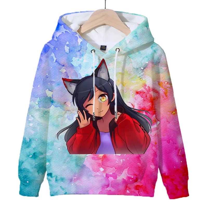 Game Aphmau Print Hoodie Kids Hooded Sweatshirts Cartoon Anime Spring Fall Children Clothing Harajuku Boys/Girls Hooded Pullvers