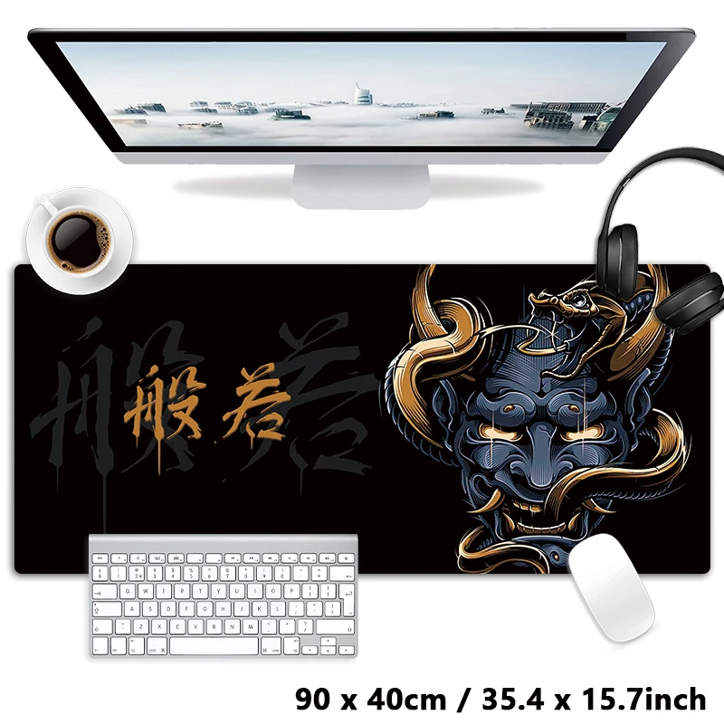 

Japanese Oni Mouse Pad, Demon Devil Mousepad, Prajna Table Mat, Keyboard Carpet, Desktop Mat, For Office Computer Laptop