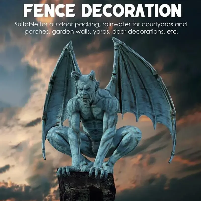 Gargoyle Statues Outdoor Winged Gargoyle Garden Sculpture Home Decor Figurine Resin Gothic Indoor Outdoor Decor Statue