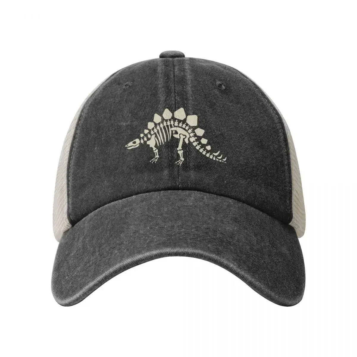 Dinosaur Fossils in Black Cowboy Mesh Baseball Cap Military Tactical Cap foam party Hat New Hat Men Luxury Brand Women's