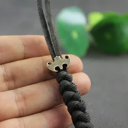 Double Sided Design Bat Round Lanyard Bead Brass Knife Paracord Bead Lucky DIY Umbrella Rope Bracelet Accessories Charm