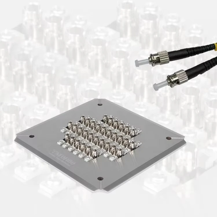

High-Density Fiber Polishing Fixture 32-Port Jig for ST UPC and PC Connectors with Foursquare Pressure Polishing Plate