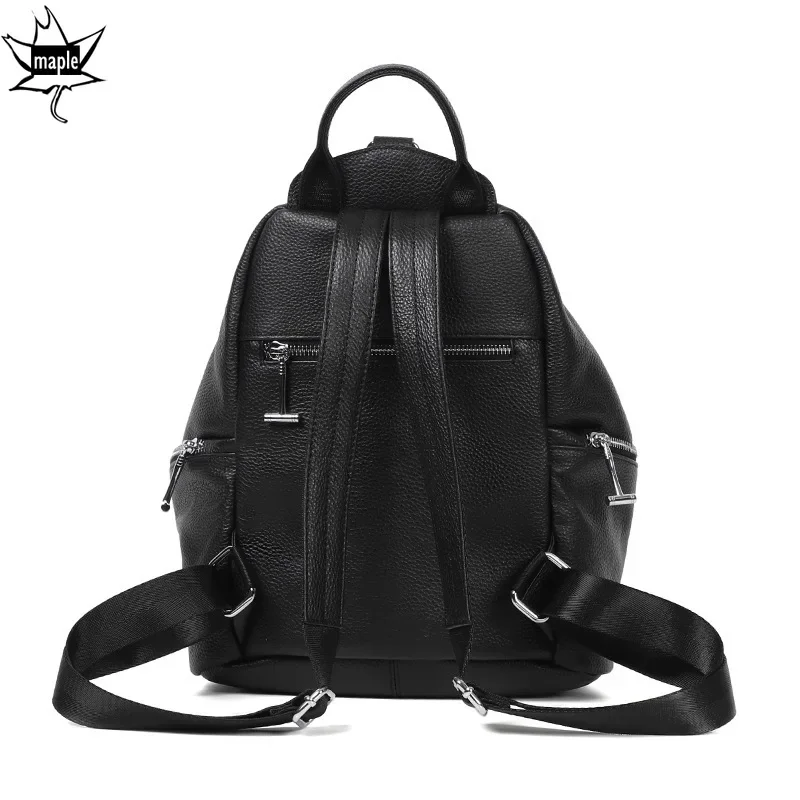 Anti-theft Women\'s Genuine Cow Leather Backpacks 2025 Green Pink Ladies Fashion Travel School Bags Female Daily Holiday Knapsack