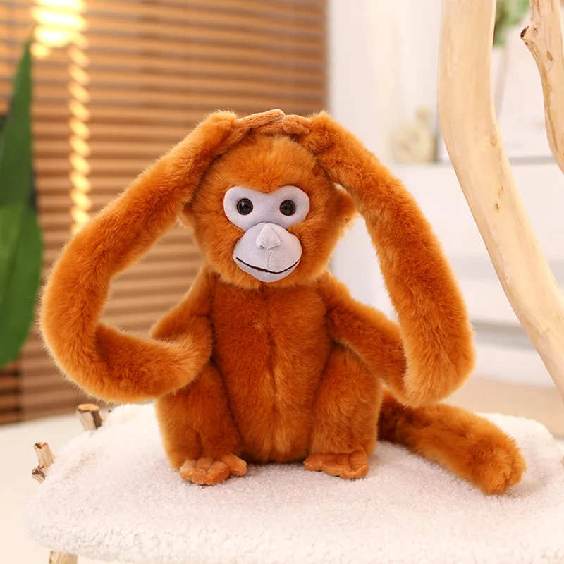 Cartoon Simulation Golden Monkey Orangutan Doll Stuffed  Animals Plush Toys Anime Boys Girls Birthday Gifts Pillow Home Decor