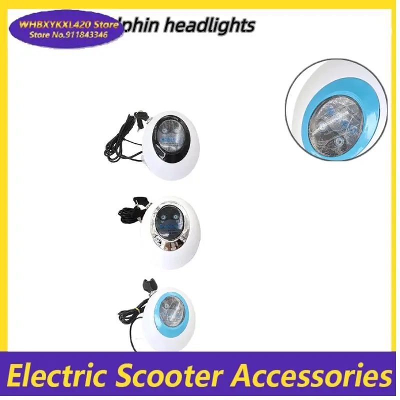 

8-дюймовая фара для электросамоката с гудком, 24В 36В 48В, светодиодный фонарь для велосипедов