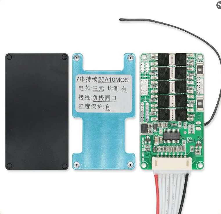 BMS 7S 24V 15A 20A 25A Li-ion Lithium 18650 Battery Charge Protection Board With Temperature Balanced For Ebike/Escooter