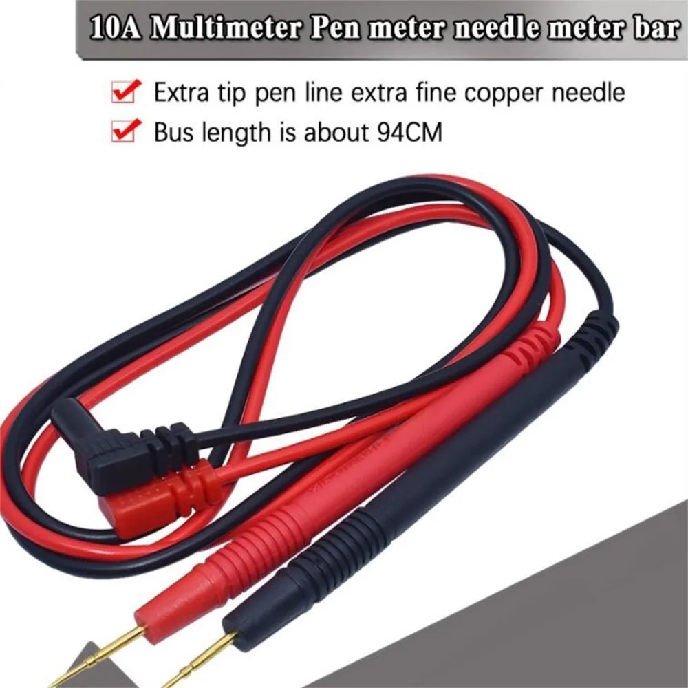 1 Pair 70cm Probe Multimeter Test Lead 1000v 10A Wire Pen Cable For Digital Meter Needle Tip Meter Needles Test Leads