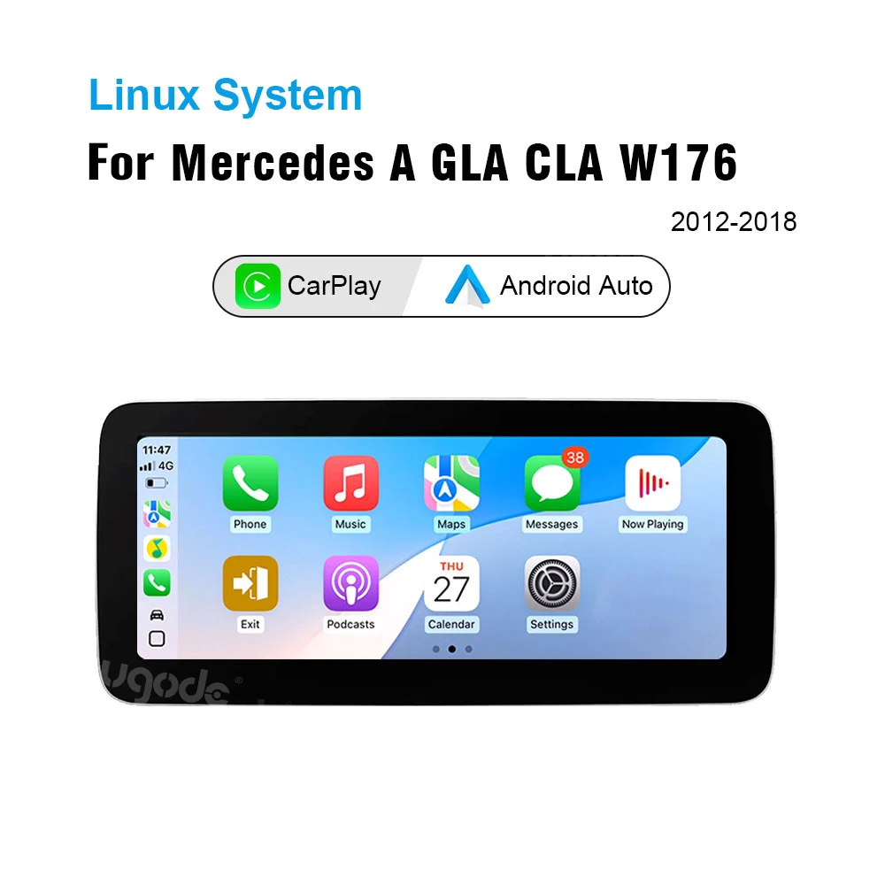 Linux CarPlay Android Auto Screen Car Radio Upgrade for Mercedes Benz GLE GLS