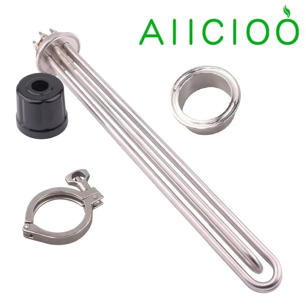 ULWD 2 Inches Tri clamp Immersion Heating Element Electric Heater for Distillation Brewing Low Watt Density Heater 220v/380v