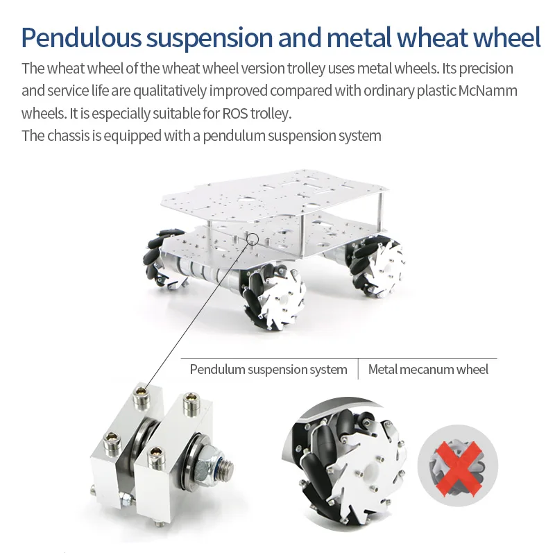 WHEELTEC Mecanum rad smart auto chassis Aktive differential front lenkgetriebe hinten stick Ackerman omnidirektionale rad