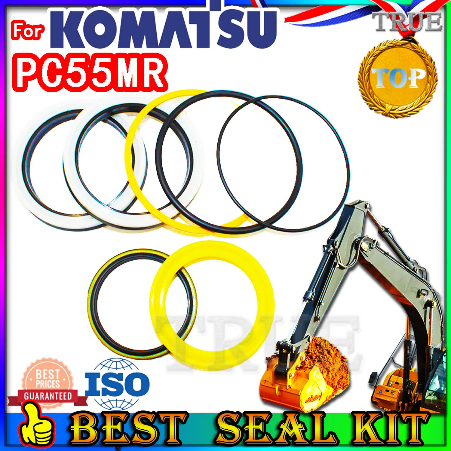 

For KOMATSU PC55MR Oil Seal Repair Kit Boom Arm Bucket Excavator Hydraulic Cylinder Adjust Swing Gear Center Joint Gasket NBR