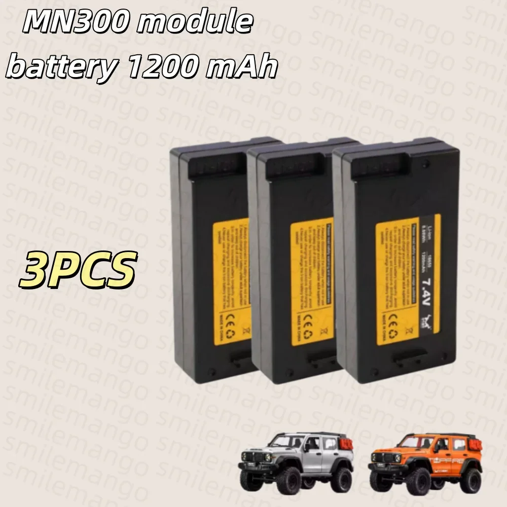 MN300 7.4V 1200mAh Li-ion Battery for MN300 1/12 RC car High Capacity Rechargeable Spare Battery or USB Charger Set