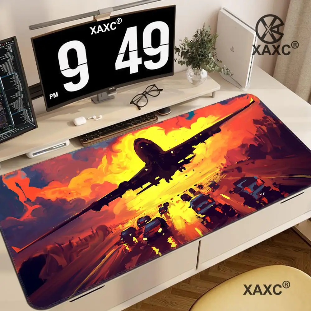

Airplane Mouse Pad large keyboard mouse desk pad non-slip rubber gaming mouse pad laptop mouse carpet HYBXXC Desk Mat