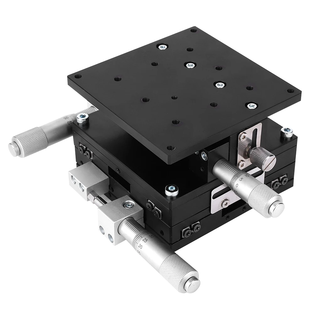 LD90-LM XYZ 3-Axes Trimming  Manual Linear Stage Tuning Sliding Table 90 x 90mm Manual Linear Stage Trimming