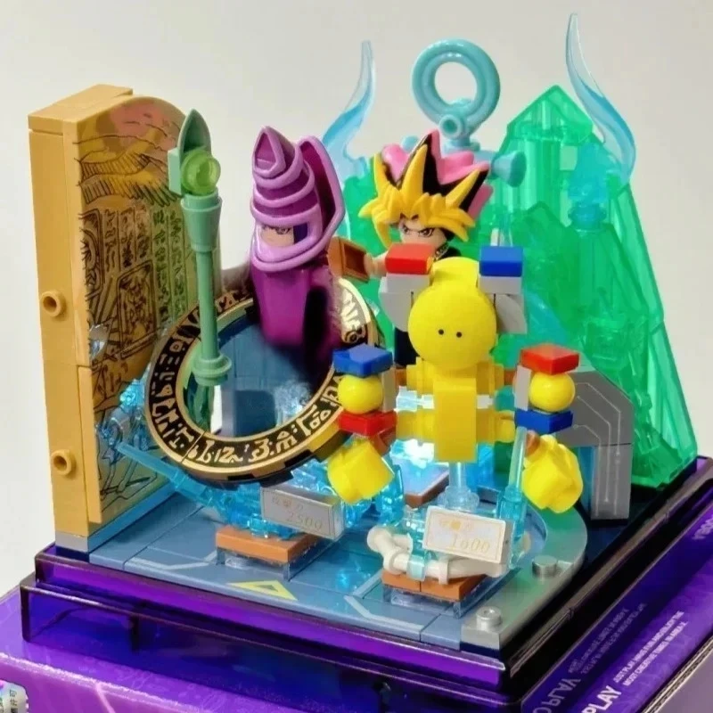AREAX Yu Gi Oh Serie di blocchi di costruzione Yugi Muto Sky Castle Showdown Modello di giunzione Ornamenti giocattolo Regali di raccolta