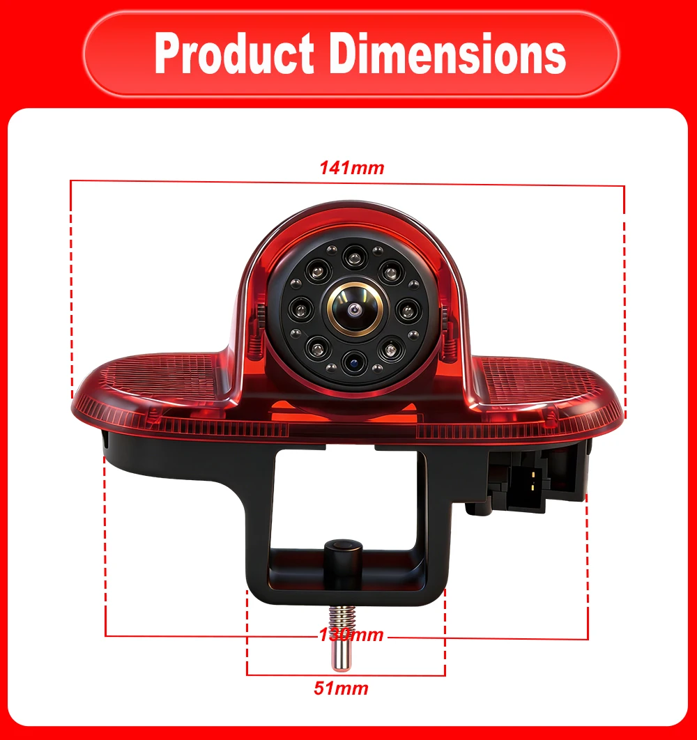 170 ° 1080P für Renault Trafic Opel Combo Primastar X83 Vauxhall Auto-Rückfahrkamera AHD CVBS Rückfahrkamera mit Nachtsicht und Bremslicht-Monitor – Detail 14