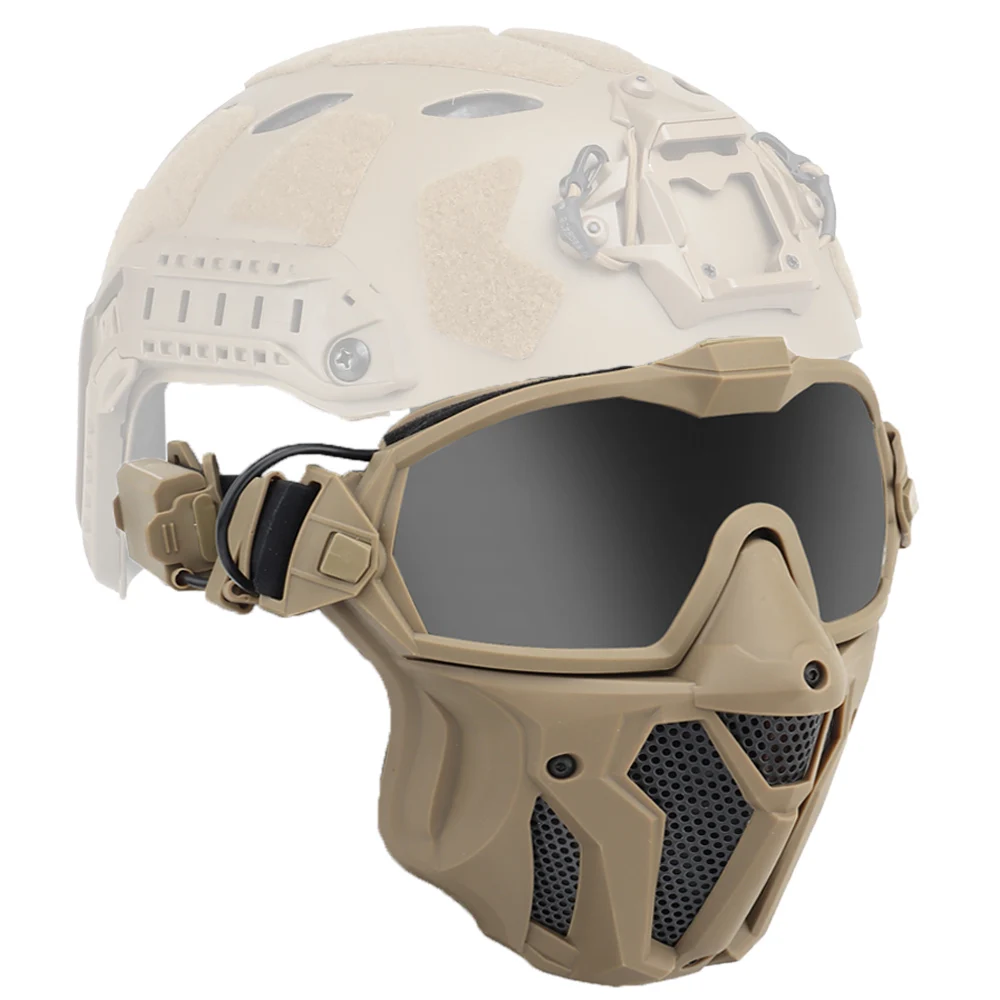 

Airsoft Paintball Mask with Fan Goggles Anti-fog/Breathable/Cool for Hunting CS Training Game Cosplay Fast Helmet Accessory