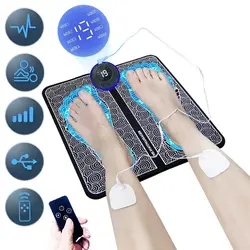 Electric Foot Massage Foot Massager Stimulation Pad With Remote 8 Mode 19 Levels of Strength Lightweight Relieve Foot Pressure