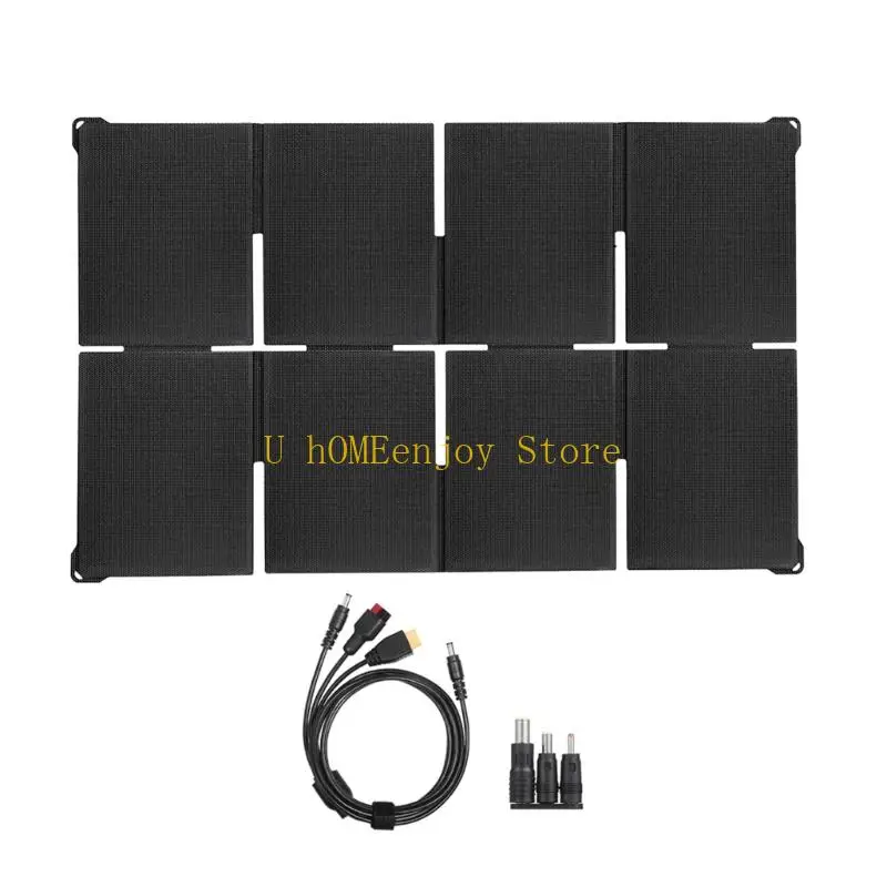 B0KF 80W Foldable Solar Panel With USB Type C Output For Outdoor Camping