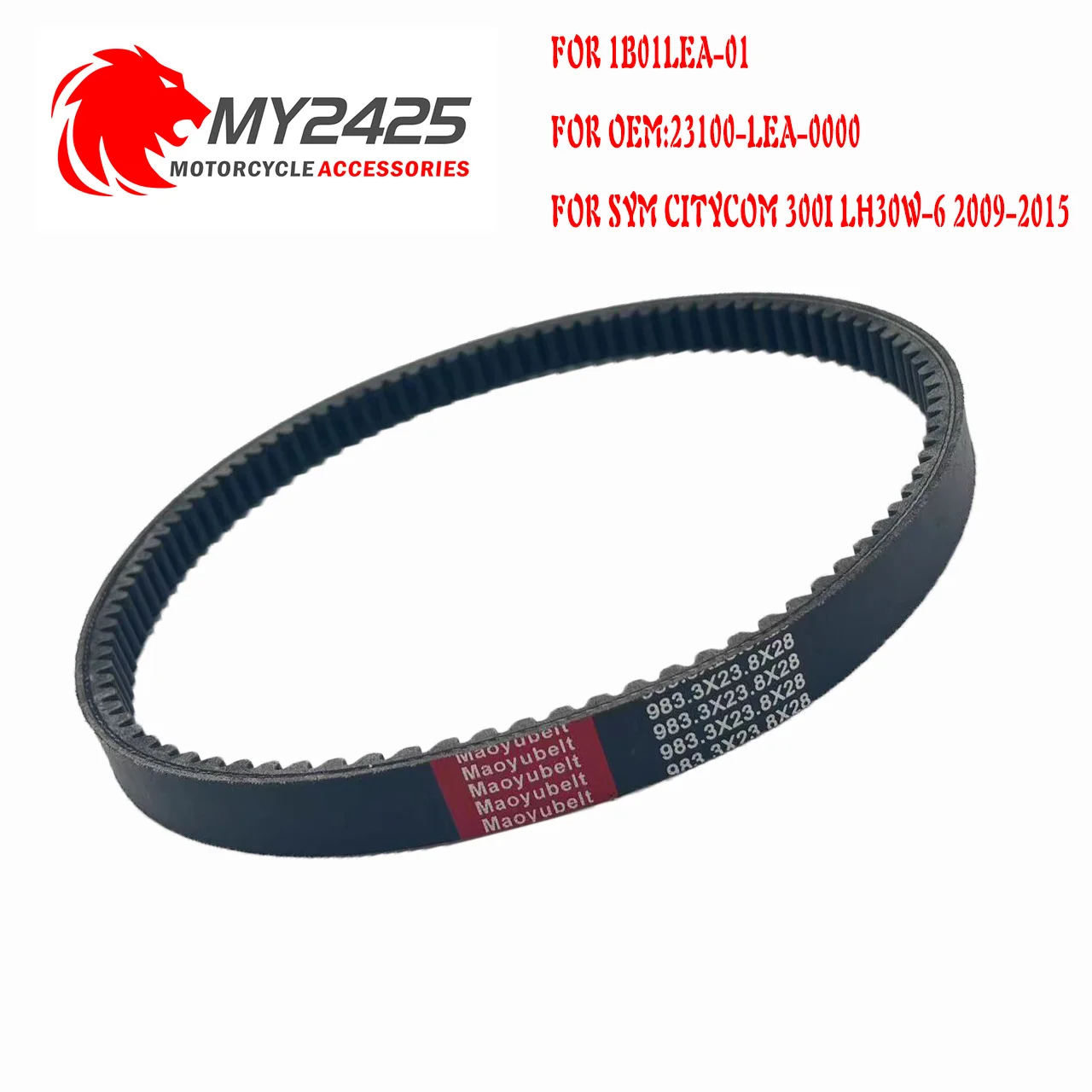 Drive Belt for SYM Citycom 300i LH30W-6 2009 2010 2011 2012 2013 2014 2015 23100-LEA-0000 1B01LEA-01 Drive Belt for SYM Citycom