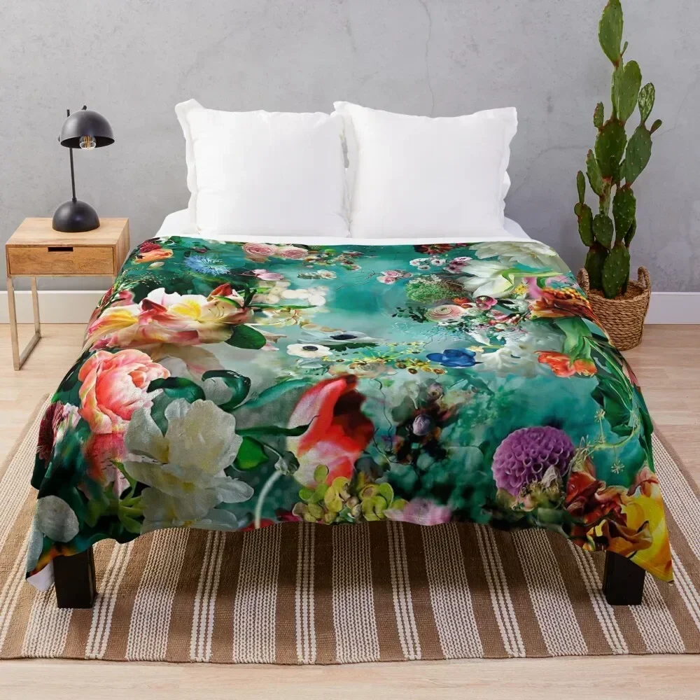 

Magic Flower Garden Throw Blanket Luxury Custom Nap Blankets Designers Summer Soft Big Blankets