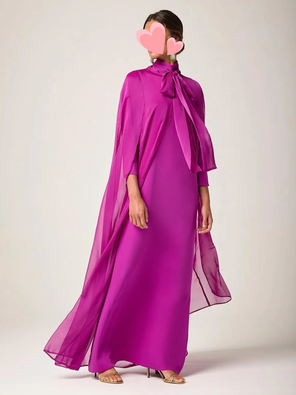 

Oisslec Prom Dress Elegant Vintage Sweet Purple Chiffon Bow Cape New Customized Formal Occasion Prom Dress Evening Party Gowns