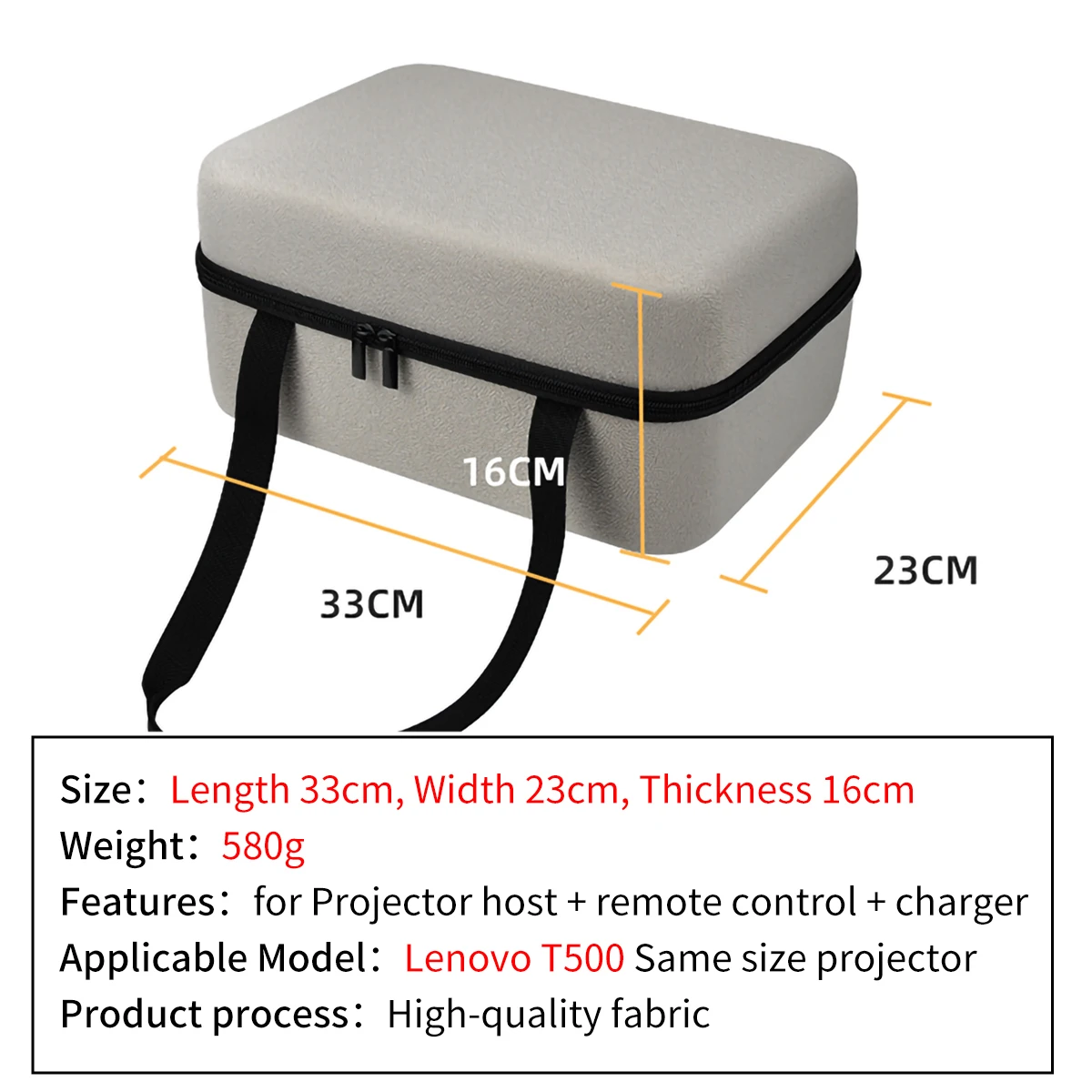 Hard EVA Projector Storage Bag for Lenovo T500 Projector Protect Box Projector Accessories Portable Office Travel Carrying Case