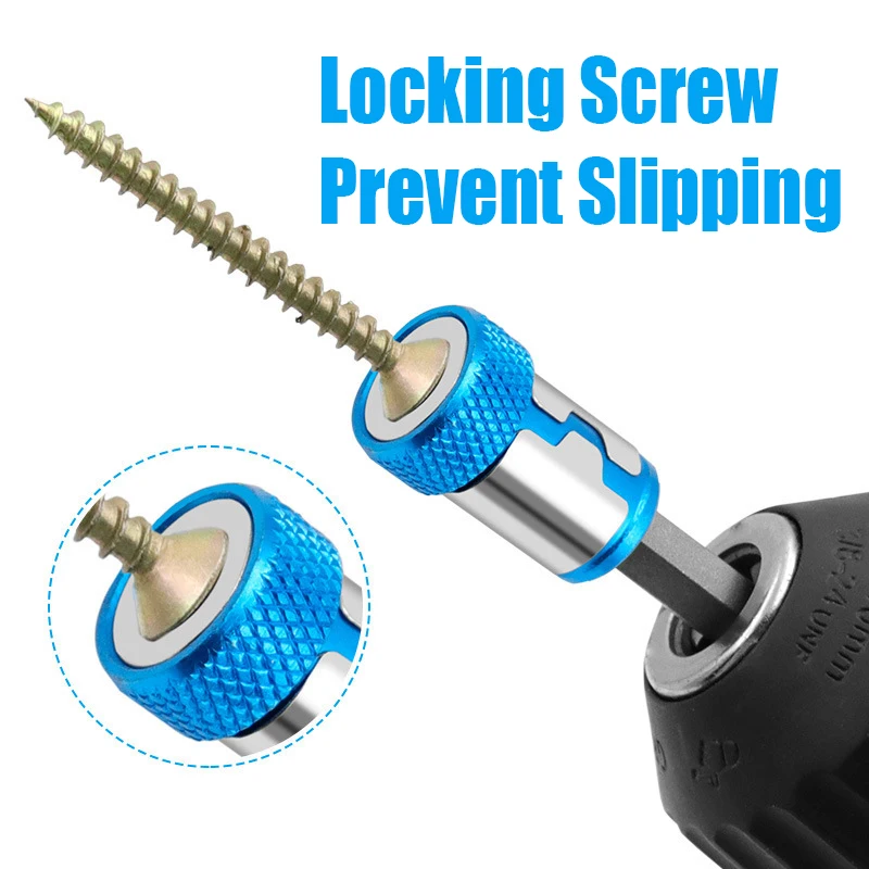 Imagem -02 - Anel de Liga Magnética Universal Chave de Fenda Bits Anti-corrosão Broca Magnetizer Forte 6.35 mm