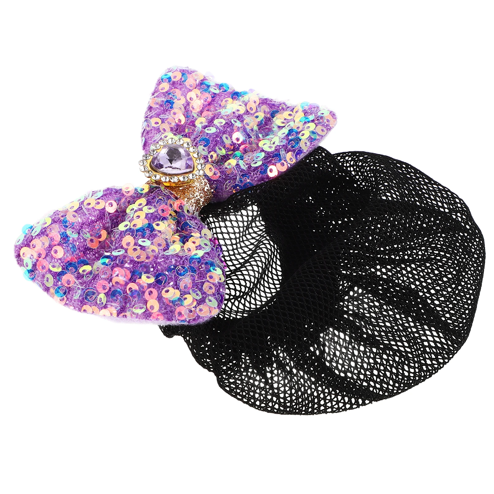 

Hair Accessories Sequin Dance Hairnet for Girls Ballet Bun Cover Shiny Latin Net Easy Hairstyle Secure Fit hair cover women hair