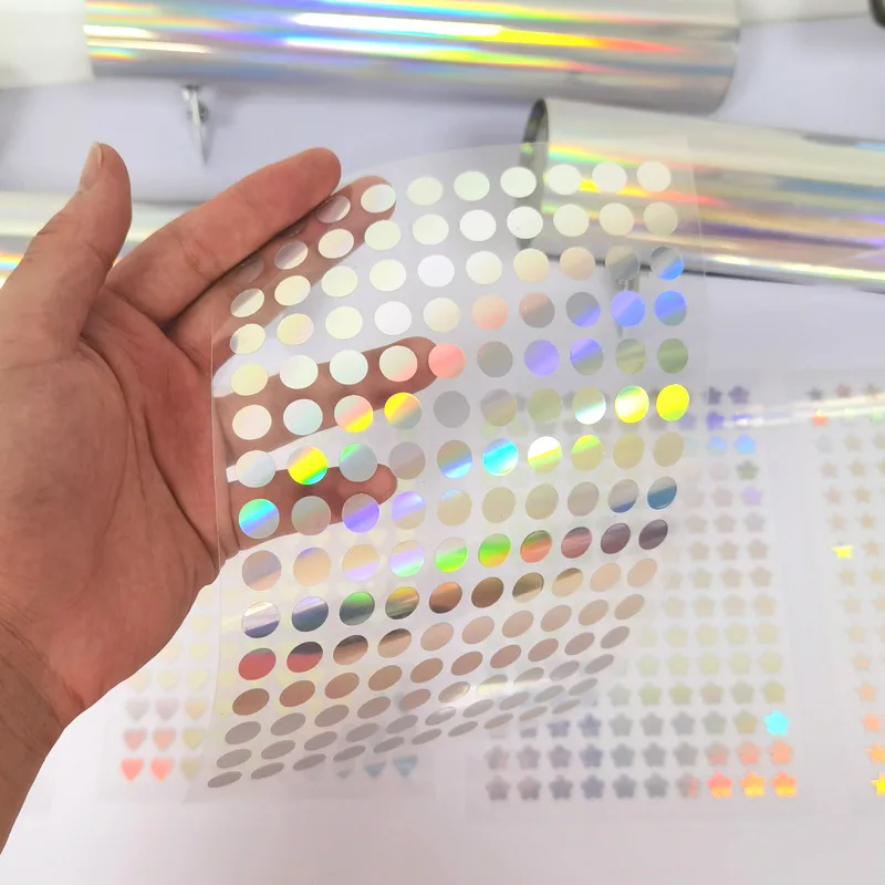 Self Adhesive Laser Engraved Heart Stickers Decorative Paper