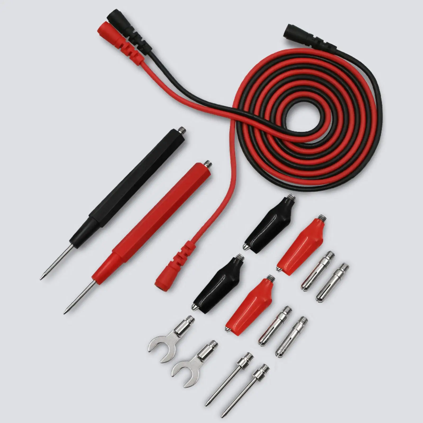 Multimeter Leads Set Power Testing Needle Easy to Use Back Probes Pins Test Hooks Banana Plug Test Probes for Home Automotive