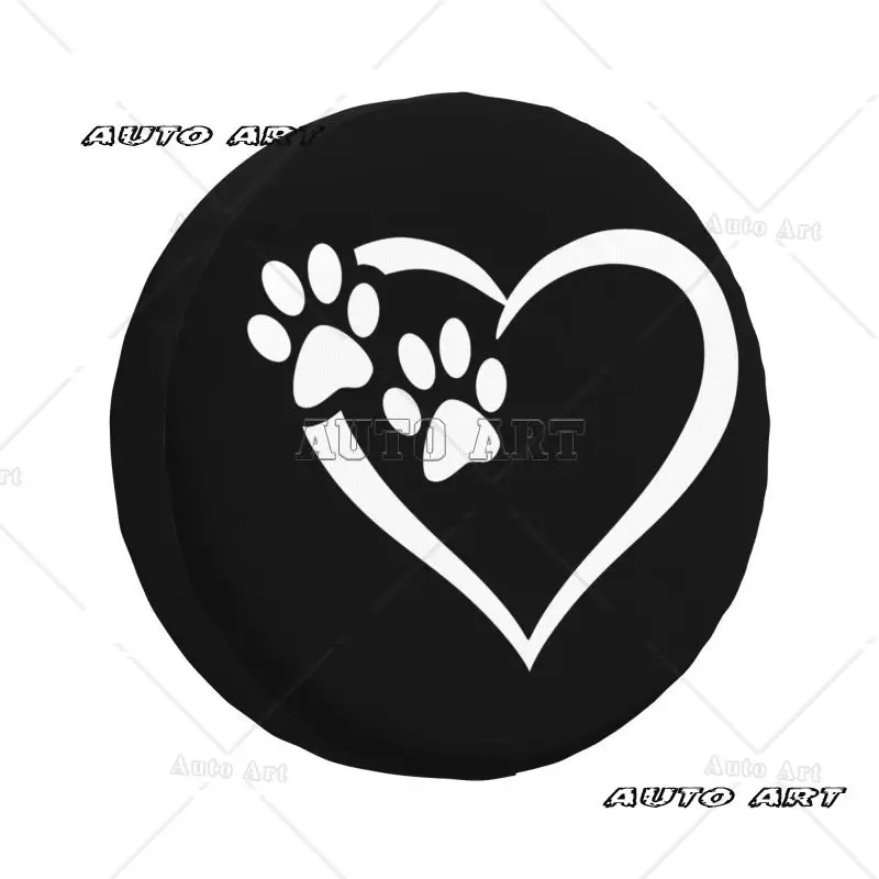 

Белая наклейка в форме сердца, чехол на запасное колесо для защиты колес автомобиля, чехол для грузовика с животными, кемпинга, путешествий, универсальный