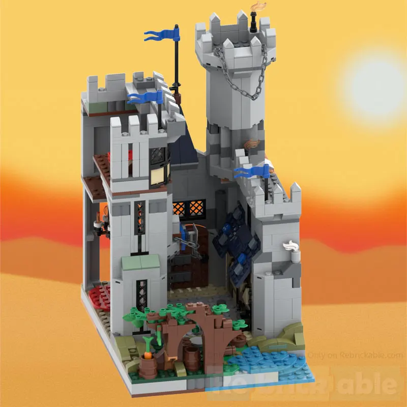 MOC Building Block Medieval Book Nook Architecture Model Brick Particle Creative Educationve Education Christmas Gift 944PCS