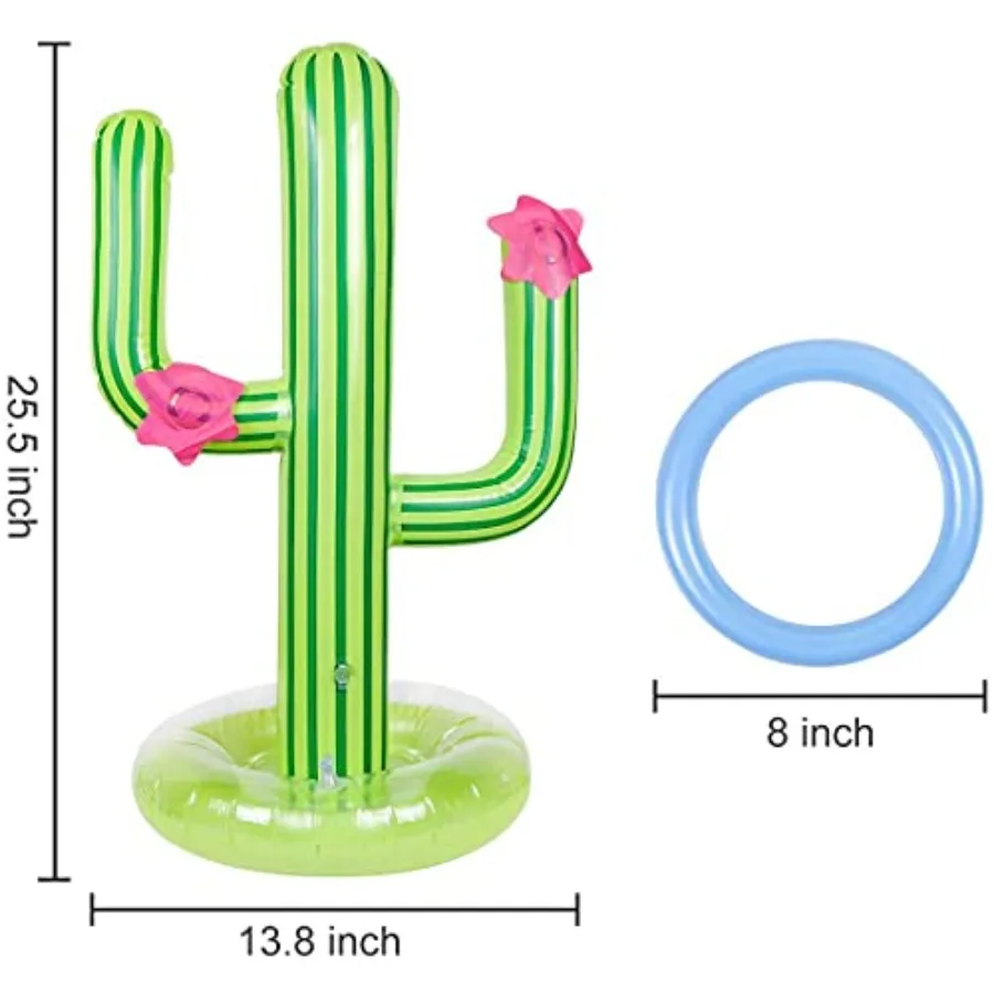 Inflatable Cactus Ring Toss Game For Swimming Pool Party Games_voghion.com